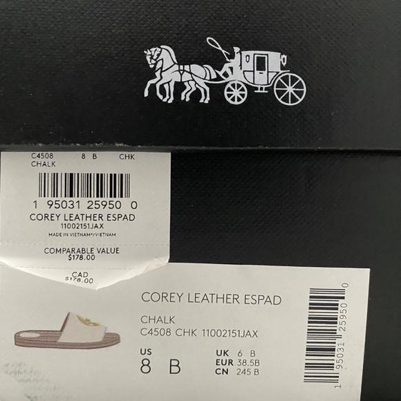 COACH COREY LEATHER ESPADRILLE - Picture 4 of 4